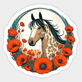 Appaloosa Horse Poppy Sticker